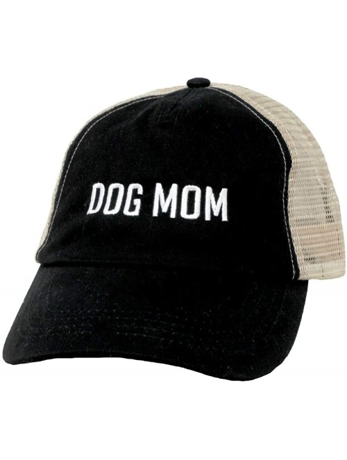 Baseball Caps Mesh - Dog Mom Black - C118YQG2KIX $26.33