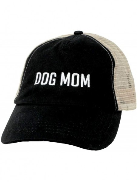 Baseball Caps Mesh - Dog Mom Black - C118YQG2KIX $26.33