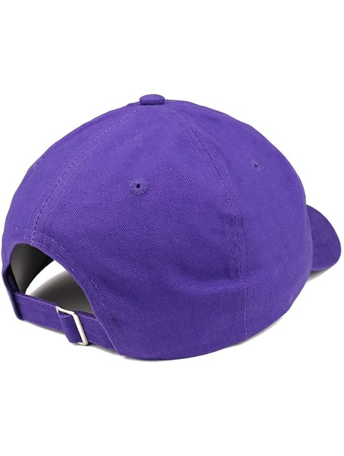 Baseball Caps Bee Embroidered Brushed Cotton Dad Hat Cap - Purple - CA185HOSU2K $26.63