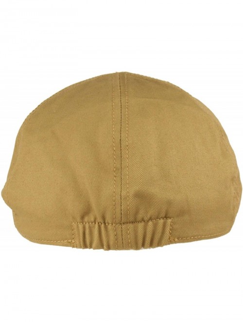 Sun Hats Men's 100% Cotton Duck Bill Flat Golf Ivy Driver Visor Sun Cap Hat - Khaki - C311KZ6SPRL $14.50