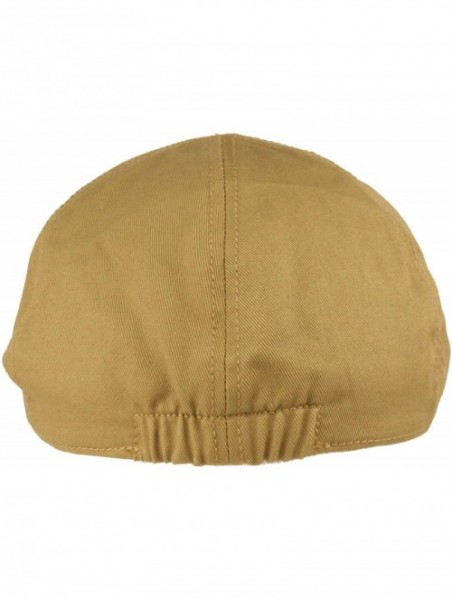 Sun Hats Men's 100% Cotton Duck Bill Flat Golf Ivy Driver Visor Sun Cap Hat - Khaki - C311KZ6SPRL $14.50