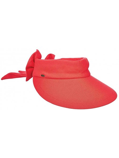 Visors Women's Visor Hat With Big Brim - Poppy - C711PXB7VY1 $23.62