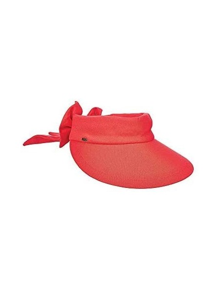 Visors Women's Visor Hat With Big Brim - Poppy - C711PXB7VY1 $23.62