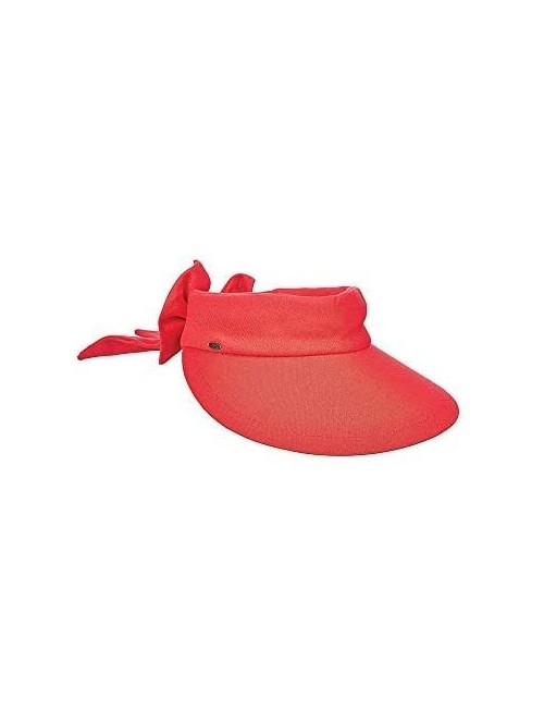 Visors Women's Visor Hat With Big Brim - Poppy - C711PXB7VY1 $23.62