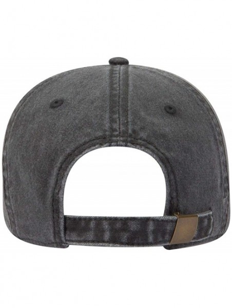 Baseball Caps 6 Panel Low Profile Garment Washed Pigment Dyed Baseball Cap - Char. Gray - CS12IVB0NMB $14.79