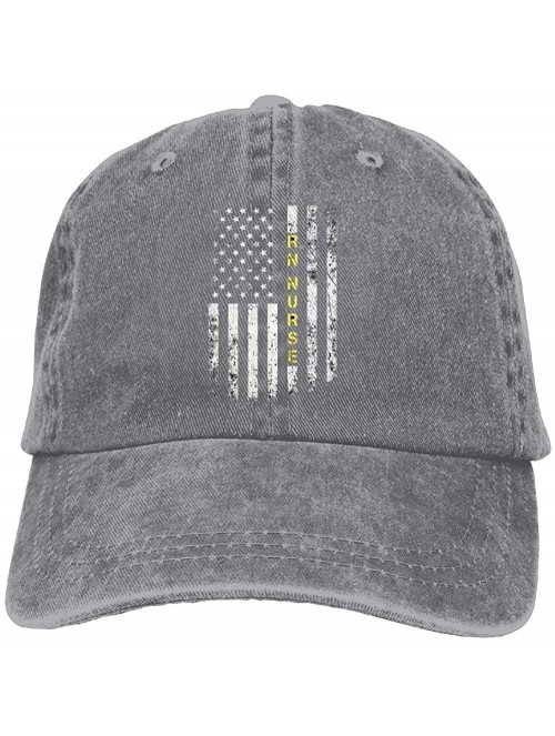 Baseball Caps Rn Nurse American Flag Truck Driver Hat Unisex Adjustable Baseball Caps - Ash - CD18HE899C5 $31.26