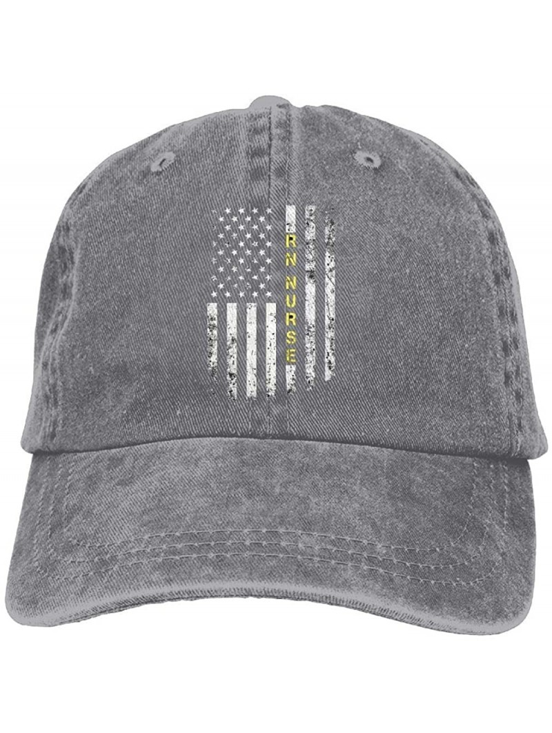 Baseball Caps Rn Nurse American Flag Truck Driver Hat Unisex Adjustable Baseball Caps - Ash - CD18HE899C5 $31.26