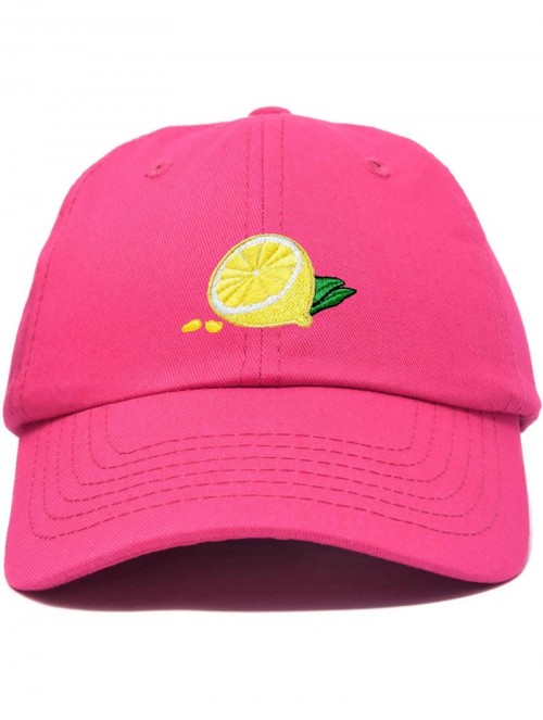 Baseball Caps Lemon Hat Baseball Cap - Hot Pink - CD18M7WL9NO $22.14