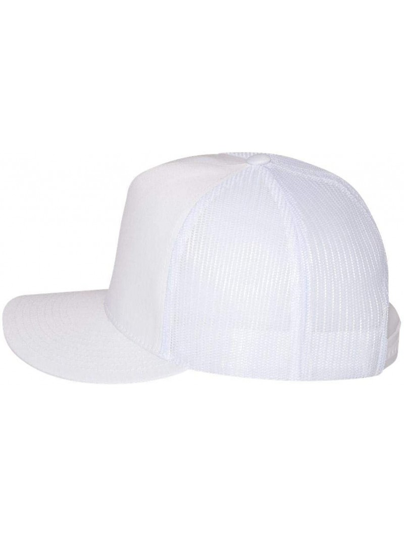 Baseball Caps Flexfit 6006-6006T-6006W 5 Panel Classic Trucker Snapback Hat Cap - White - CQ12D6Q7D9H $10.37