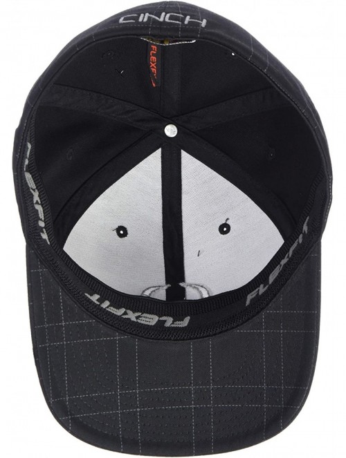 Baseball Caps Men's Flexfit Cap with Emboidery - Black/Grey - CX12NGE0G4D $25.71