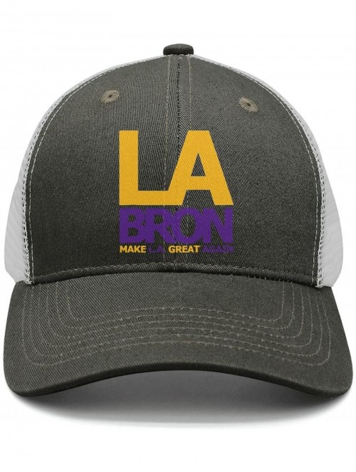 Skullies & Beanies La-bron-23_Funny_Logo Mens Adjustable Fashion mesh Snapback Hat - La-bron_make_la_great_again-2 - CY18GKA5...