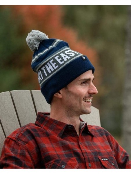 Skullies & Beanies Tailgater Beanie - Navy/Gray - CX18A6EGTNZ $26.13