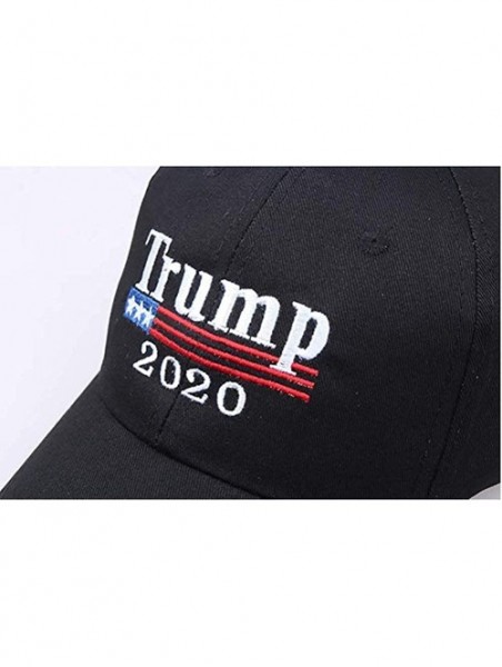 Baseball Caps Donald Trump Cap Make America Great Again USA Baseball Hat - Black 2020 - C618UUL2GWO $12.33