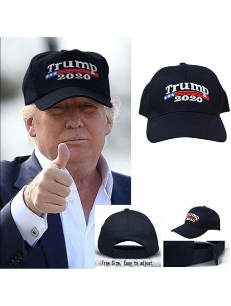 Baseball Caps Donald Trump Cap Make America Great Again USA Baseball Hat - Black 2020 - C618UUL2GWO $12.33