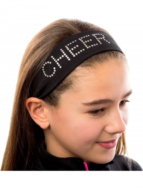 Headbands Cheer Rhinestone Cotton Stretch Headband - Royal Blue - CO115LJKE49 $12.08