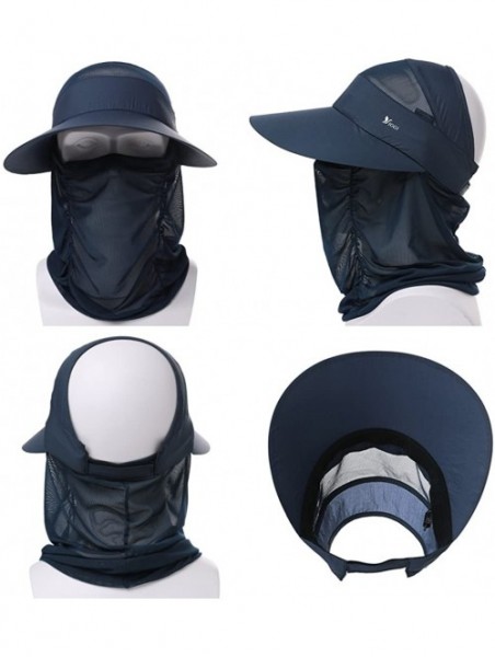 Sun Hats Fishing Bucket Hat for Women Foldable Packable Ladies Hunting Wide Brim - 99062_navy Blue - CX18RQ23G2U $26.33