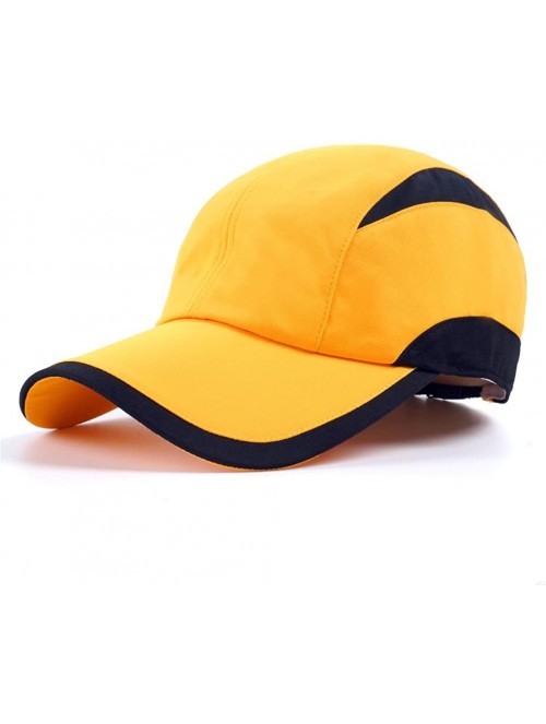 Baseball Caps Quick Dry Sport Hats Unstructured of Baseball Cap for Unisex Lightweight - Sport- Yellow - C018DH4W8OG $12.01
