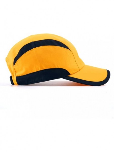 Baseball Caps Quick Dry Sport Hats Unstructured of Baseball Cap for Unisex Lightweight - Sport- Yellow - C018DH4W8OG $12.01