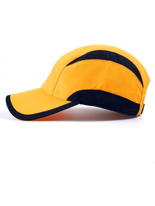 Baseball Caps Quick Dry Sport Hats Unstructured of Baseball Cap for Unisex Lightweight - Sport- Yellow - C018DH4W8OG $12.01