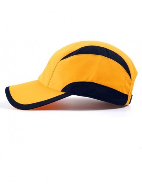 Baseball Caps Quick Dry Sport Hats Unstructured of Baseball Cap for Unisex Lightweight - Sport- Yellow - C018DH4W8OG $12.01