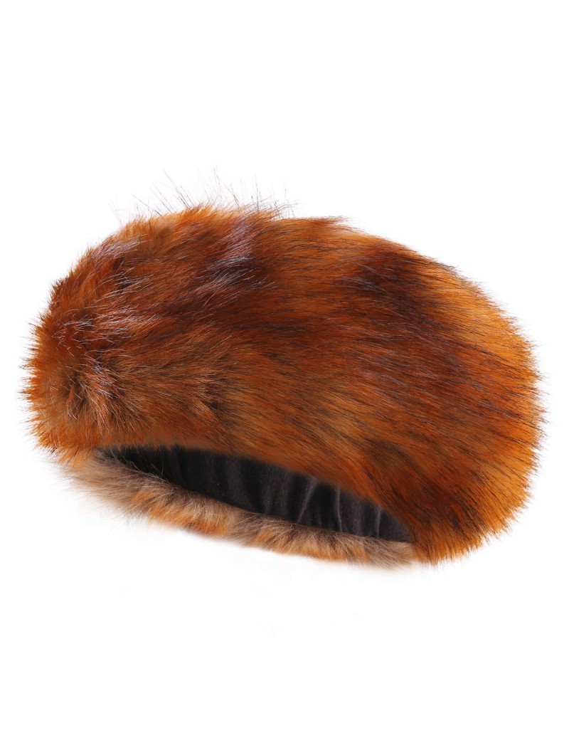 Cold Weather Headbands Women's Faux Fur Headband Winter Earwarmer Earmuff with Stretch-Brown4 - Brown4 - CW18L67Z33T $13.95