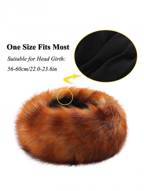 Cold Weather Headbands Women's Faux Fur Headband Winter Earwarmer Earmuff with Stretch-Brown4 - Brown4 - CW18L67Z33T $13.95