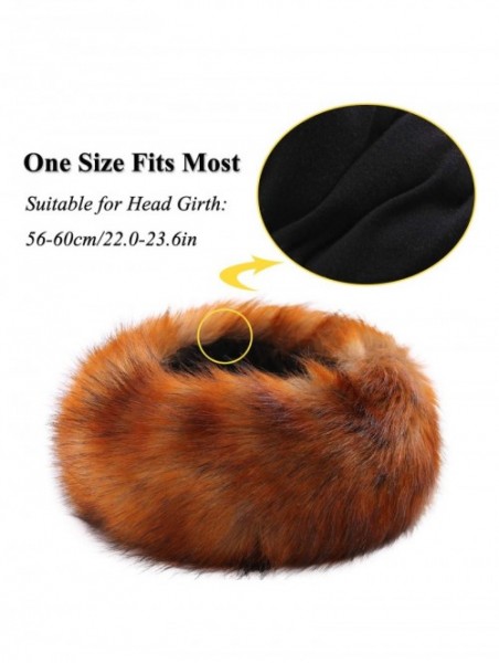 Cold Weather Headbands Women's Faux Fur Headband Winter Earwarmer Earmuff with Stretch-Brown4 - Brown4 - CW18L67Z33T $13.95