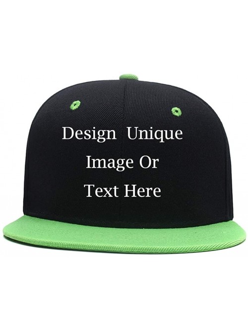 Baseball Caps Men Women Custom Flat Visor Snaoback Hat Graphic Print Design Adjustable Baseball Caps - A-green - CF18HCOEAQC ...