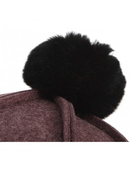 Baseball Caps Women Equestrian Cap Solid Baseball Hat Fuax Fur Pom Pom Visor Cap - Bronze - CI18Q0RW8OX $13.87