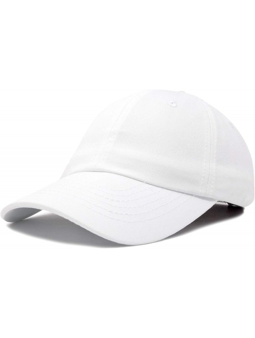 Baseball Caps Baseball Cap Dad Hat Plain Men Women Cotton Adjustable Blank Unstructured Soft - White - C9119N225O7 $11.28