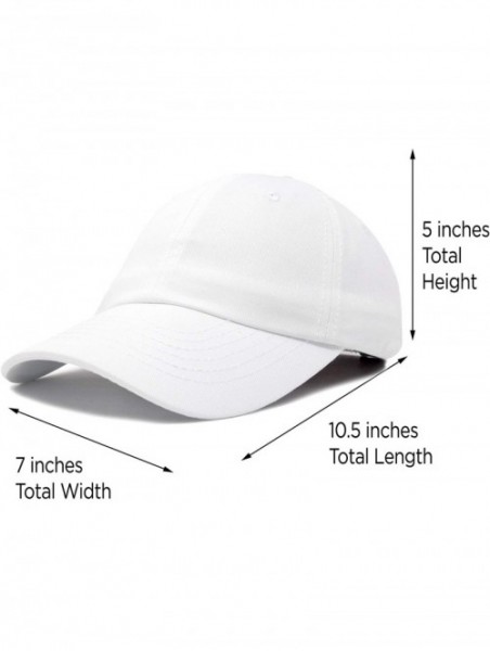 Baseball Caps Baseball Cap Dad Hat Plain Men Women Cotton Adjustable Blank Unstructured Soft - White - C9119N225O7 $11.28