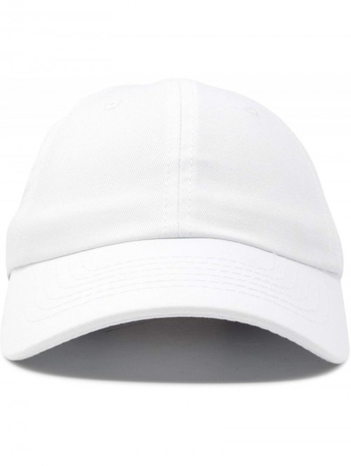 Baseball Caps Baseball Cap Dad Hat Plain Men Women Cotton Adjustable Blank Unstructured Soft - White - C9119N225O7 $11.28