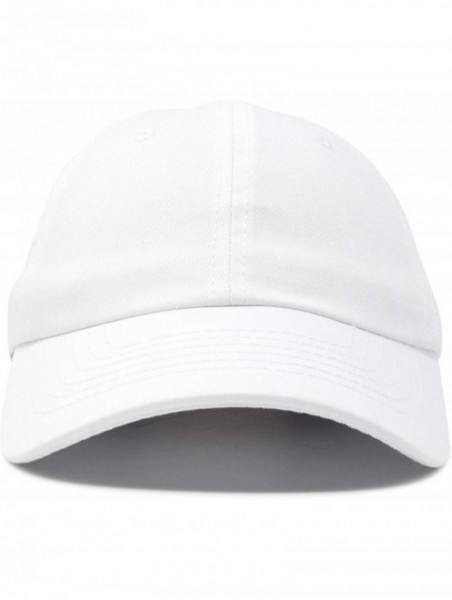 Baseball Caps Baseball Cap Dad Hat Plain Men Women Cotton Adjustable Blank Unstructured Soft - White - C9119N225O7 $11.28