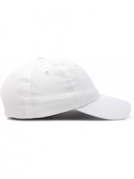 Baseball Caps Baseball Cap Dad Hat Plain Men Women Cotton Adjustable Blank Unstructured Soft - White - C9119N225O7 $11.28