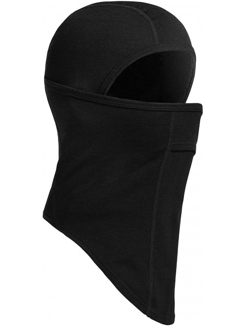 Balaclavas Unisex-Adult Oasis Merino Wool Balaclava - Black - CJ11WICAPFJ $44.56