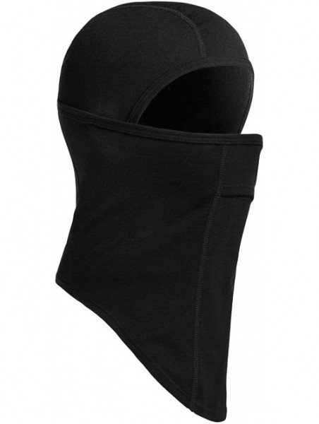 Balaclavas Unisex-Adult Oasis Merino Wool Balaclava - Black - CJ11WICAPFJ $44.56