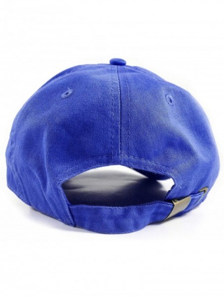 Baseball Caps Polo Style Baseball Cap Ball Dad Hat Adjustable Plain Solid Washed Mens Womens Cotton - Royal Blue - C618W0QIAW...