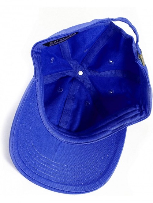 Baseball Caps Polo Style Baseball Cap Ball Dad Hat Adjustable Plain Solid Washed Mens Womens Cotton - Royal Blue - C618W0QIAW...