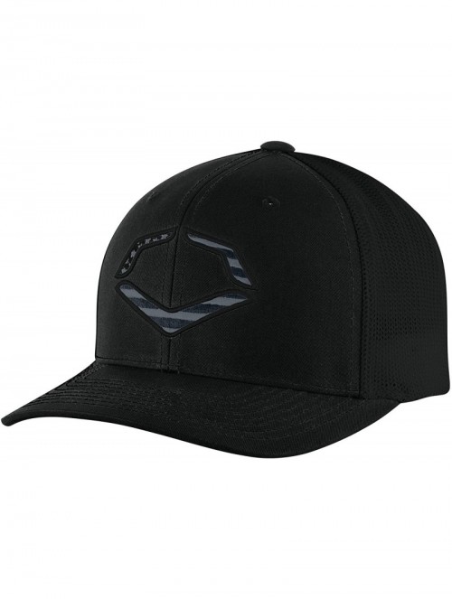 Baseball Caps USA Flex-Fit Trucker Cap - Black - CL18XUQMM4H $28.89