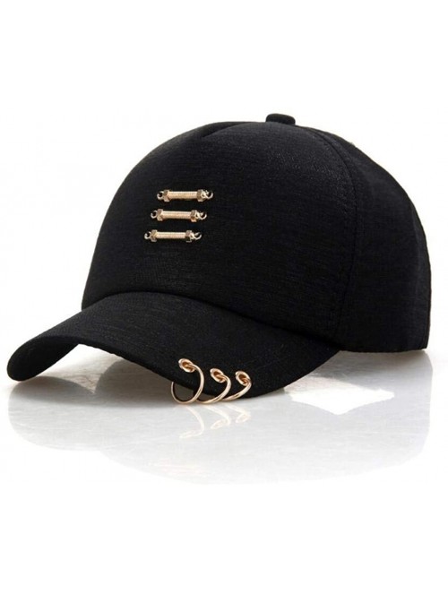 Baseball Caps Unisex Baseball Cap Fashion Screw Hoop Adjustable Plain Dad Hat for Women Men - Pink - CO18QKC8AQ6 $10.54