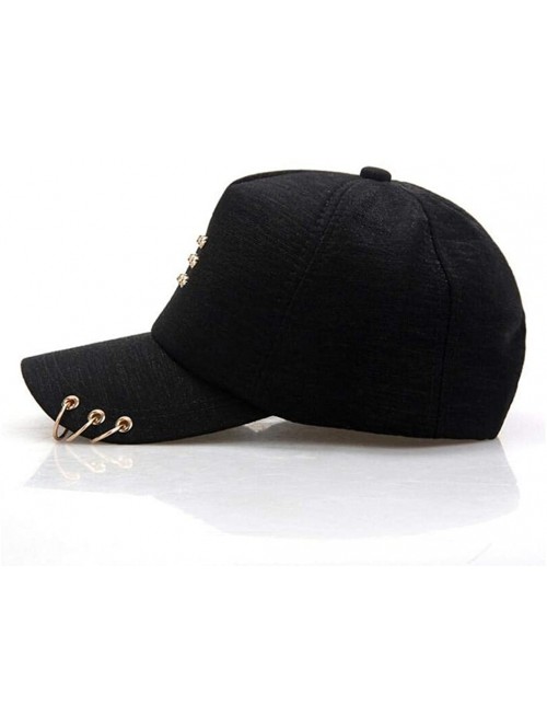 Baseball Caps Unisex Baseball Cap Fashion Screw Hoop Adjustable Plain Dad Hat for Women Men - Pink - CO18QKC8AQ6 $10.54