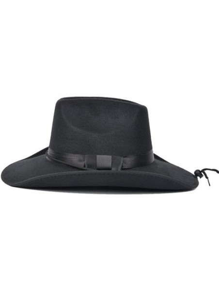 Cowboy Hats Men Straw Cowboy Hat Panama Outdoor Hat Wide Brim Shapeable Sun Hat - Blue - CN18KNEMSH6 $23.15