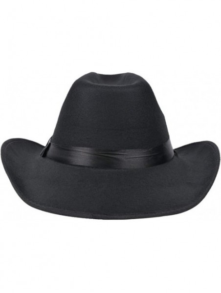 Cowboy Hats Men Straw Cowboy Hat Panama Outdoor Hat Wide Brim Shapeable Sun Hat - Blue - CN18KNEMSH6 $23.15