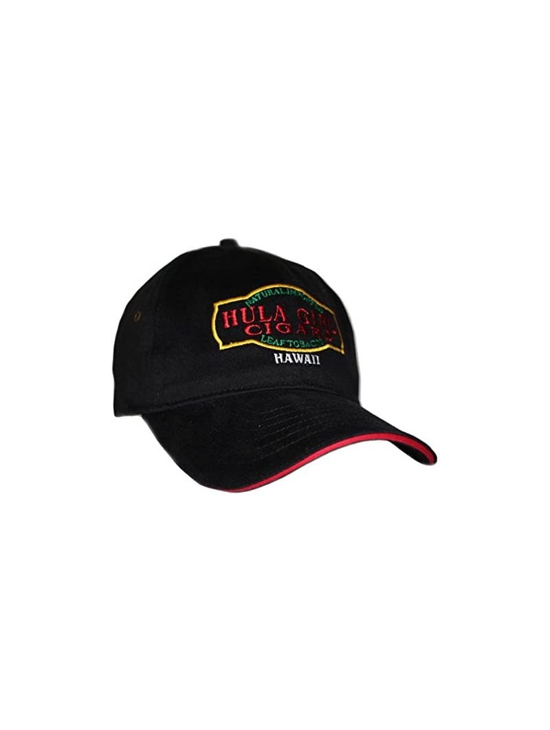 Baseball Caps Cigar Logo Hat with Secret Pocket Closed Back Deluxe - Black - C3115MWWRMH $25.20