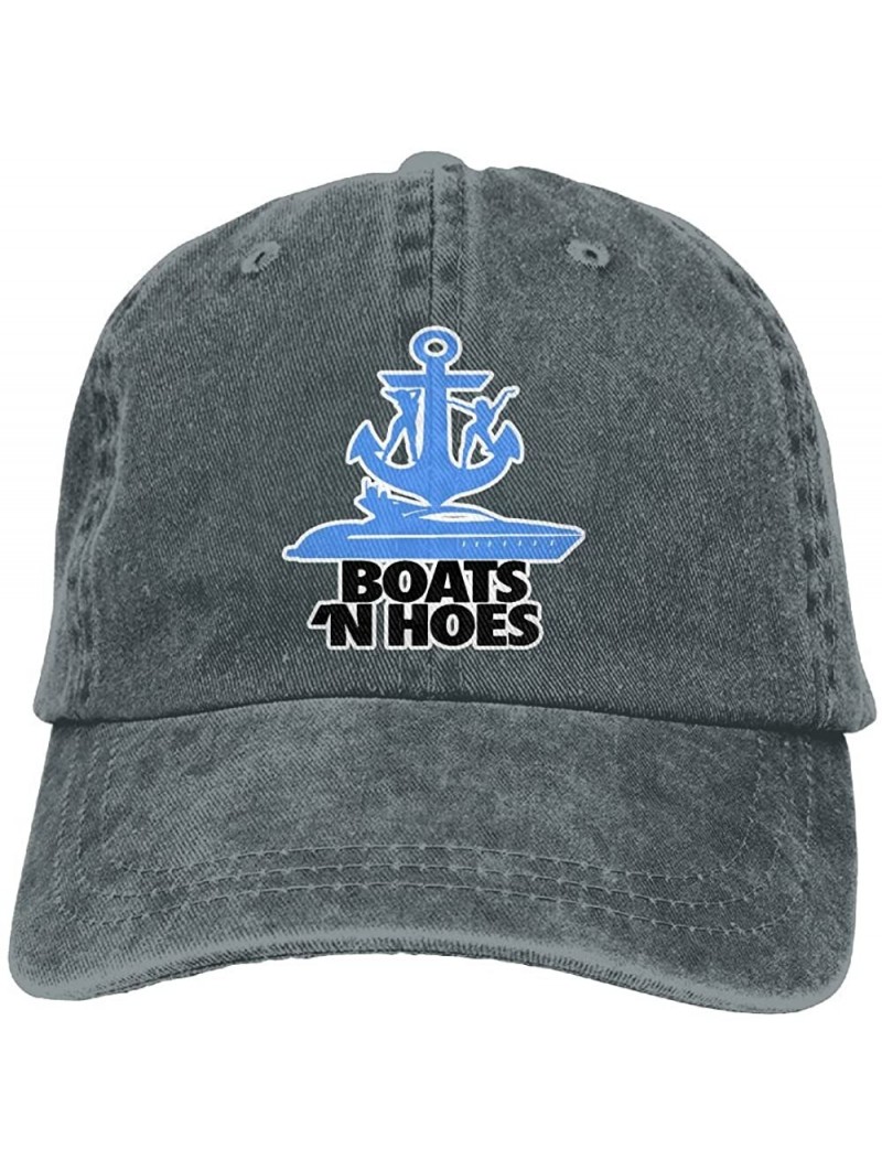 Skullies & Beanies Boats and Hoes Anchor Cool Unisex Washed Cap Adjustable Dad's Denim Stetson Hat - Asphalt - CJ18E6T4AS4 $1...