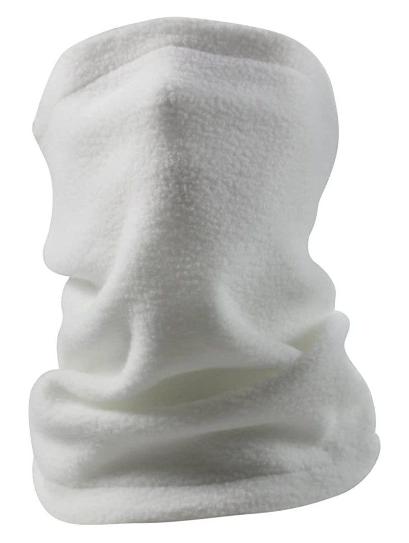 Balaclavas Polar Fleece Outdoor Activities Face Mask Neck Gaiter Balaclava Bandana Hood Hat - White - CO186KC0UC5 $13.19