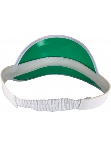 Visors Athletic Club Sun Visor Hat (Clear- Plastic) for Women- Men - Emerald Green - CG17YLZLTXI $14.06