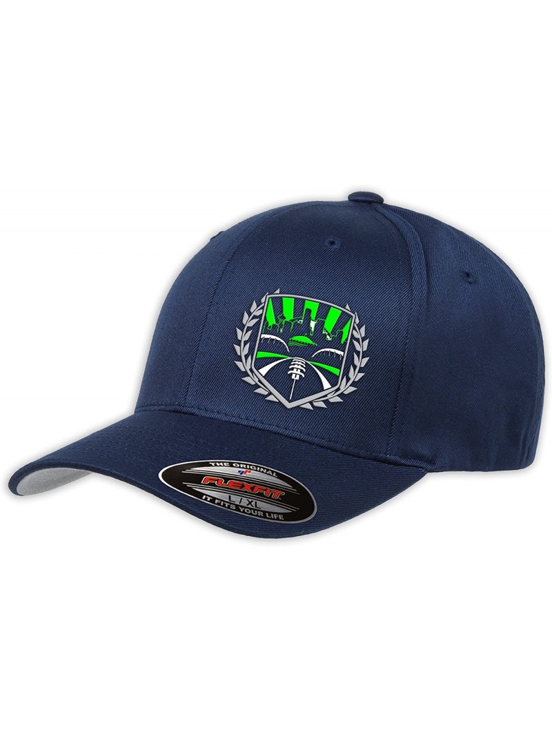 Sun Hats Sodo Rising Navy/Green Flexfit Cap - Navy - CU12CJ8SWIJ $8.53