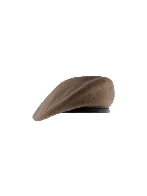 Berets Unlined Beret with Leather Sweatband (7 7/8- Ranger Tan) - CB11WV0BY45 $17.67
