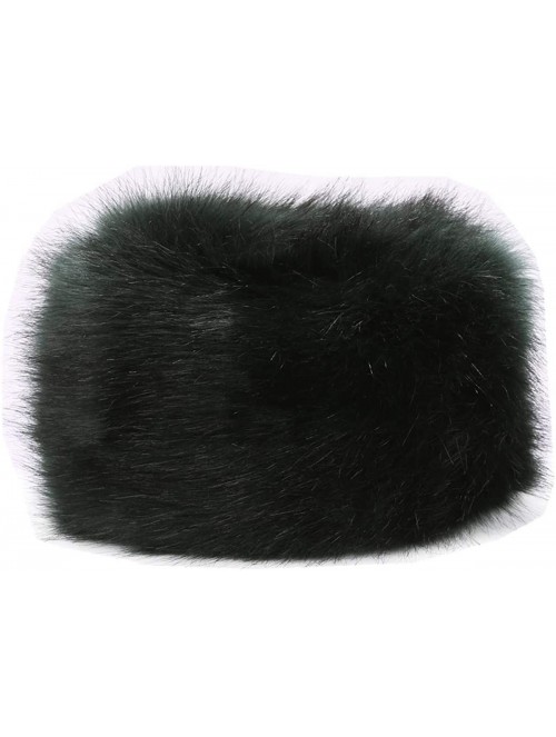 Bomber Hats Women Men Winter Fur Cossack Cap Thick Russian Hat Warm Soft Earmuff - H1-dark Green - CB18HWUW6TL $21.23